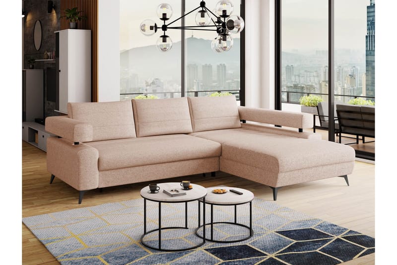 Fito Bäddsoffa med Divan 3-sits - Rosa - Möbler - Soffa - Bäddsoffa - Bäddsoffa divan