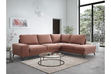 Flavio 4-sits Bäddsoffa Höger - Brun - Möbler - Soffa - Bäddsoffa - Hörnbäddsoffa