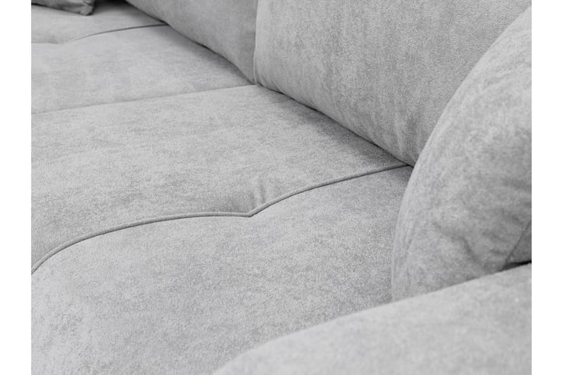 Flo 3-sits Bäddsoffa med Förvaring i Tyg - Grå - Möbler - Soffa - Bäddsoffa - 3 sits bäddsoffa