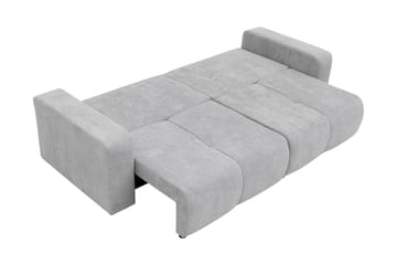 Flo 3-sits Bäddsoffa med Förvaring i Tyg - Grå - Möbler - Soffa - Bäddsoffa - 3 sits bäddsoffa