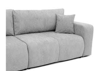 Flo 3-sits Bäddsoffa med Förvaring i Tyg - Grå - Möbler - Soffa - Bäddsoffa - 3 sits bäddsoffa