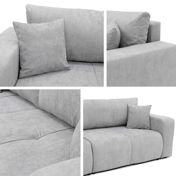 Flo 3-sits Kubisk Bäddsoffa med Förvaring i Bouclé - Grön - Möbler - Soffa - Bäddsoffa - 3 sits bäddsoffa