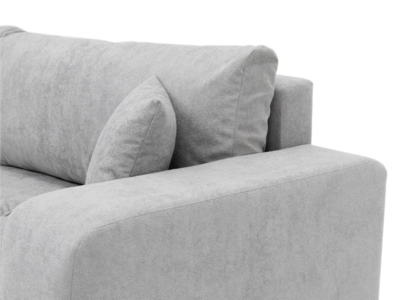 Flo 3-sits Kubisk Bäddsoffa med Förvaring i Bouclé - Grön - Möbler - Soffa - Bäddsoffa - 3 sits bäddsoffa