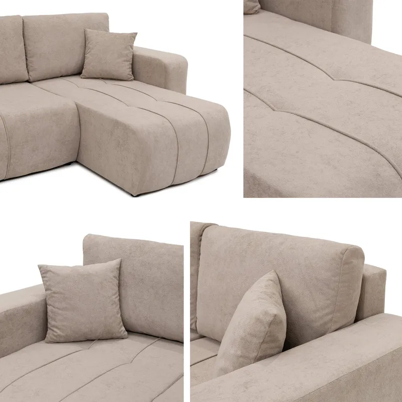 Flo Bäddsoffa Dubbeldivan 4-sits - Beige - Möbler - Soffa - Bäddsoffa - U bäddsoffa
