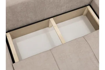 Flo Bäddsoffa Dubbeldivan 4-sits i Plysch - Beige - Möbler - Soffa - Bäddsoffa - U bäddsoffa