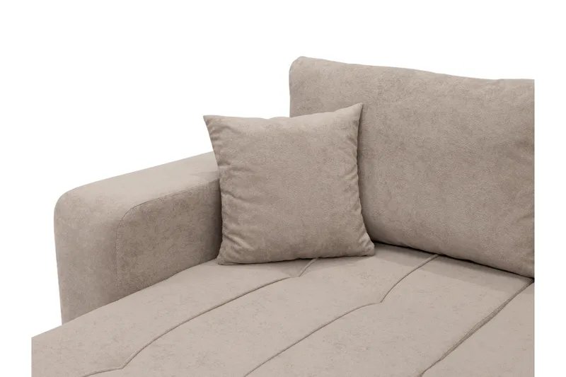 Flo Bäddsoffa Dubbeldivan 4-sits i Plysch - Vit - Möbler - Soffa - Bäddsoffa - U bäddsoffa