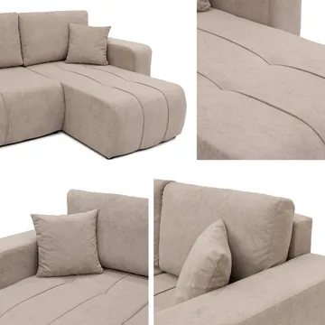 Flo Bäddsoffa Dubbeldivan 4-sits - Ljusgrå - Möbler - Soffa - Bäddsoffa - U bäddsoffa