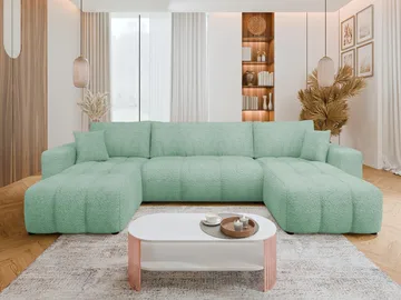 Flo Bäddsoffa Dubbeldivan 4-sits - Mintgrön - Möbler - Soffa - Bäddsoffa - U bäddsoffa