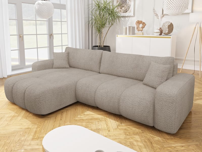 Flo Bäddsoffa med Divan 3-sits - Beige - Möbler - Soffa - Bäddsoffa - Bäddsoffa divan