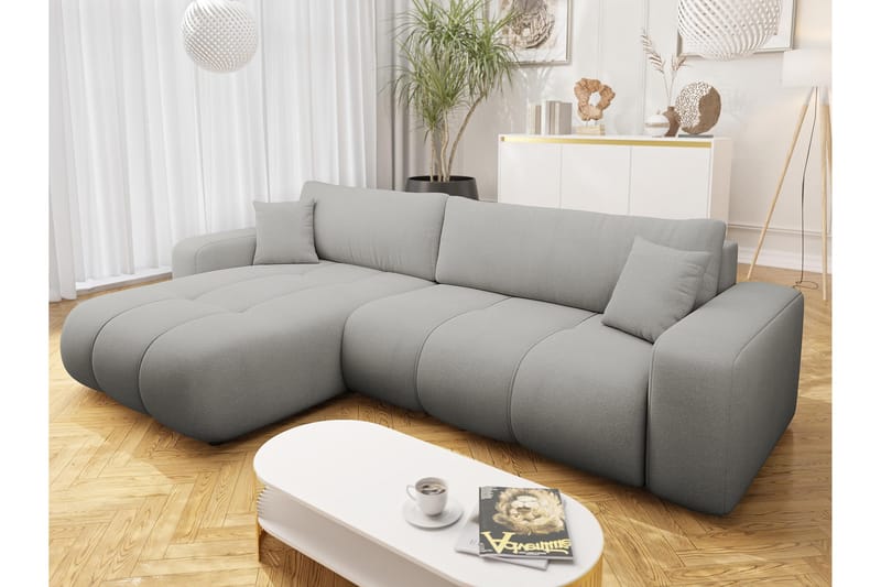 Flo Bäddsoffa med Divan 3-sits - Grå - Möbler - Soffa - Bäddsoffa - Bäddsoffa divan