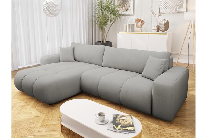 Flo Bäddsoffa med Divan 3-sits - Grå - Möbler - Soffa - Bäddsoffa - Bäddsoffa divan