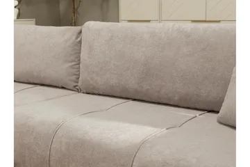 Flo Bäddsoffa med Divan 3-sits i Plysch - Beige - Möbler - Soffa - Bäddsoffa - Bäddsoffa divan