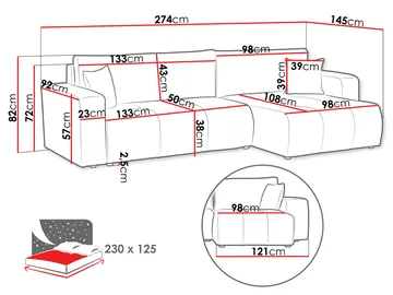Flo Bäddsoffa med Divan 3-sits - Ljusgrå - Möbler - Soffa - Bäddsoffa - Bäddsoffa längsbäddad