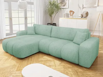 Flo Bäddsoffa med Divan 3-sits - Mintgrön - Möbler - Soffa - Bäddsoffa - Bäddsoffa längsbäddad