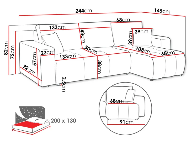 Flo Bäddsoffa med Divan 3-sits - Mintgrön - Möbler - Soffa - Bäddsoffa - Bäddsoffa divan