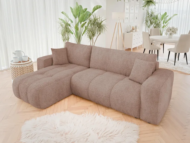 Flo Bäddsoffa med Divan 3-sits - Rosa - Möbler - Soffa - Bäddsoffa - Bäddsoffa divan