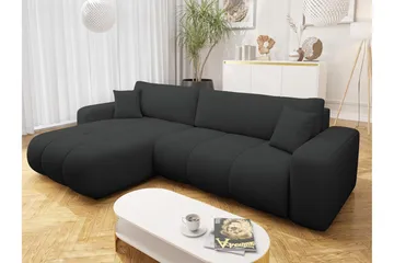 Flo Bäddsoffa med Divan 3-sits - Svart - Möbler - Soffa - Bäddsoffa - Bäddsoffa divan