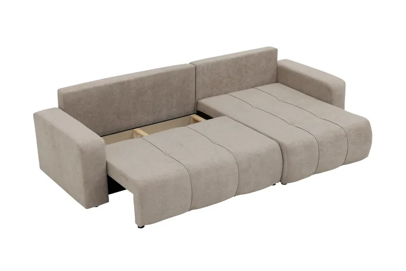 Flo Bäddsoffa med Divan 3-sits - Svart - Möbler - Soffa - Bäddsoffa - Bäddsoffa divan