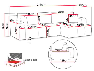Flo Bäddsoffa med Divan 3-sits - Vit - Möbler - Soffa - Bäddsoffa - Bäddsoffa divan