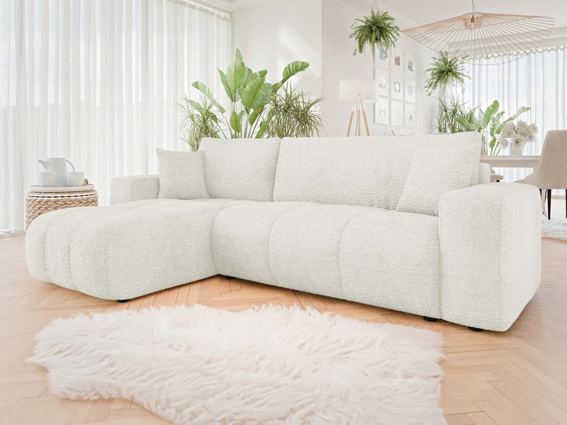 Flo Bäddsoffa med Divan 3-sits - Vit - Möbler - Soffa - Bäddsoffa - Bäddsoffa divan