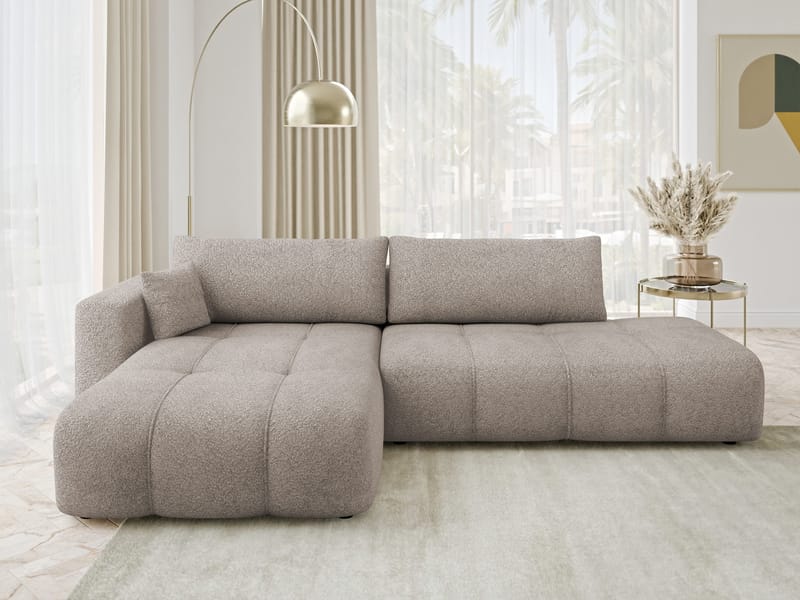 Flo Bäddsoffa med Divan 4-sits - Beige - Möbler - Soffa - Bäddsoffa - Bäddsoffa längsbäddad
