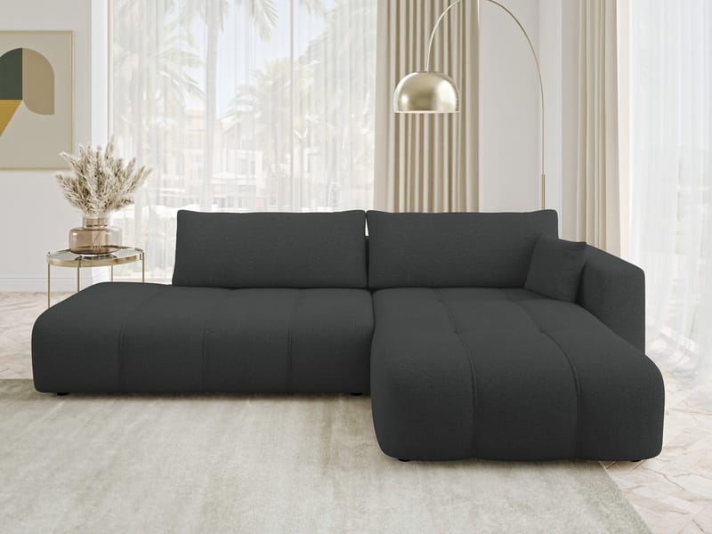 Flo Bäddsoffa med Divan 4-sits - Svart - Möbler - Soffa - Bäddsoffa - Bäddsoffa divan
