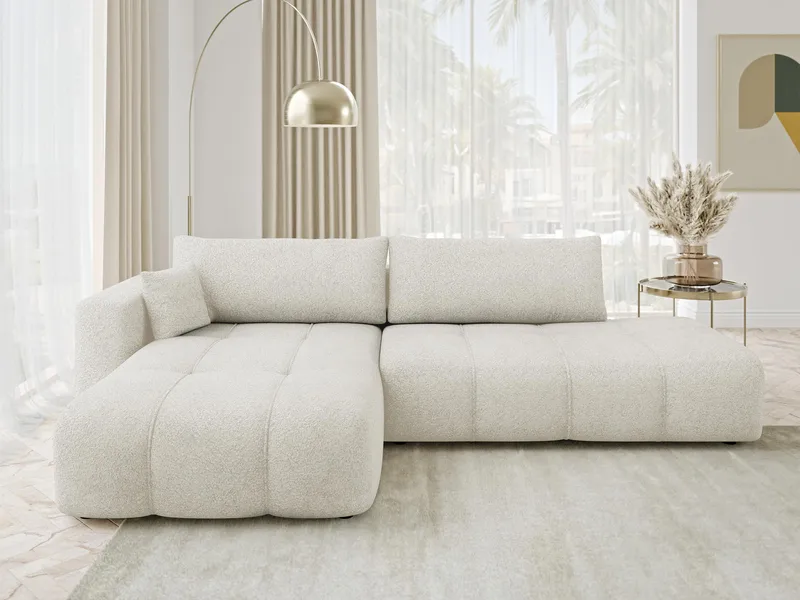 Flo Bäddsoffa med Divan 4-sits - Vit - Möbler - Soffa - Bäddsoffa - Bäddsoffa divan