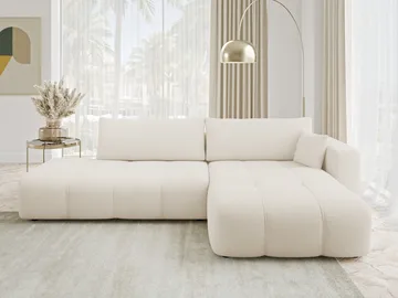 Flo Bäddsoffa med Divan 4-sits - Vit - Möbler - Soffa - Bäddsoffa - Bäddsoffa divan