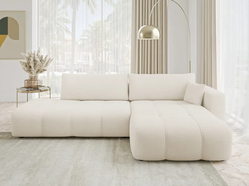 Flo Bäddsoffa med Divan 4-sits - Vit - Möbler - Soffa - Bäddsoffa - Bäddsoffa divan