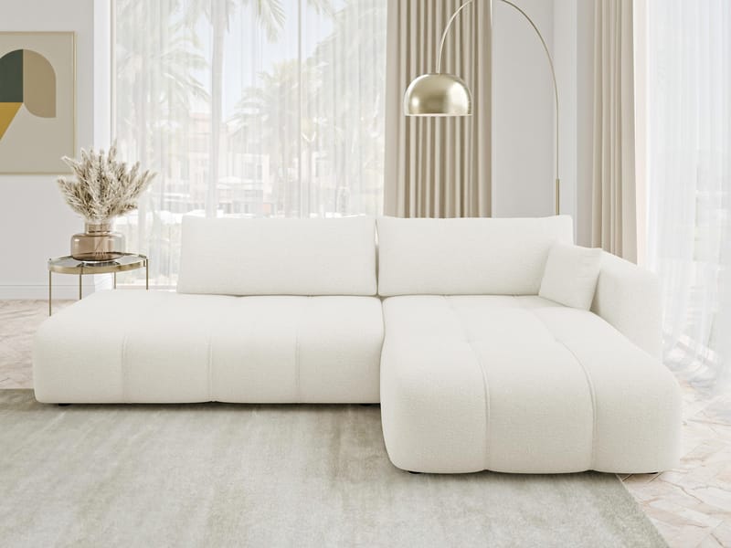 Flo Bäddsoffa med Divan 4-sits - Vit - Möbler - Soffa - Bäddsoffa - Bäddsoffa divan