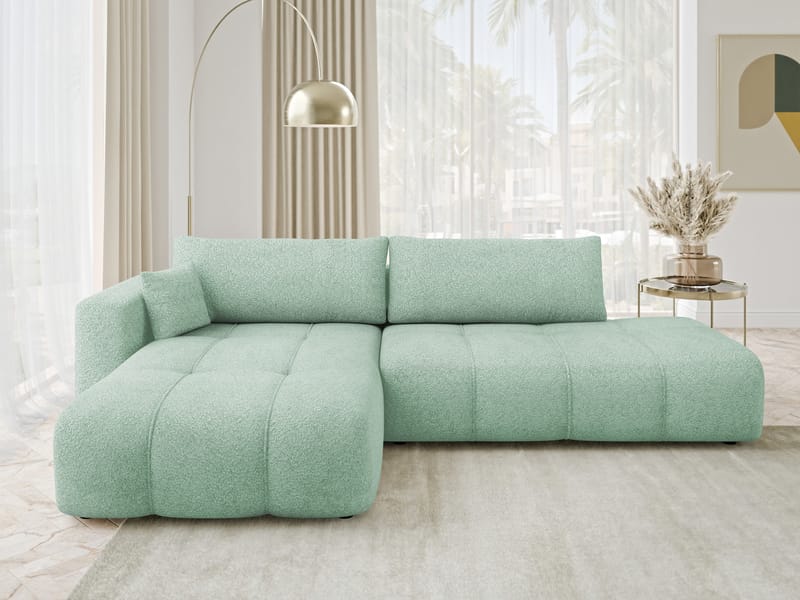 Flo Bäddsoffa med Divan 4-sits - Vit - Möbler - Soffa - Bäddsoffa - Bäddsoffa divan