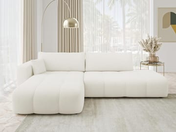 Flo Bäddsoffa med Divan 4-sits - Vit - Möbler - Soffa - Bäddsoffa - Bäddsoffa divan