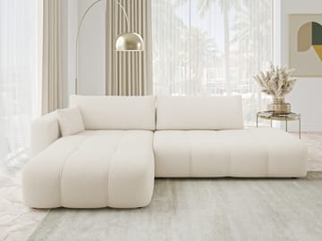 Flo Bäddsoffa med Divan 4-sits - Vit - Möbler - Soffa - Bäddsoffa - Bäddsoffa divan