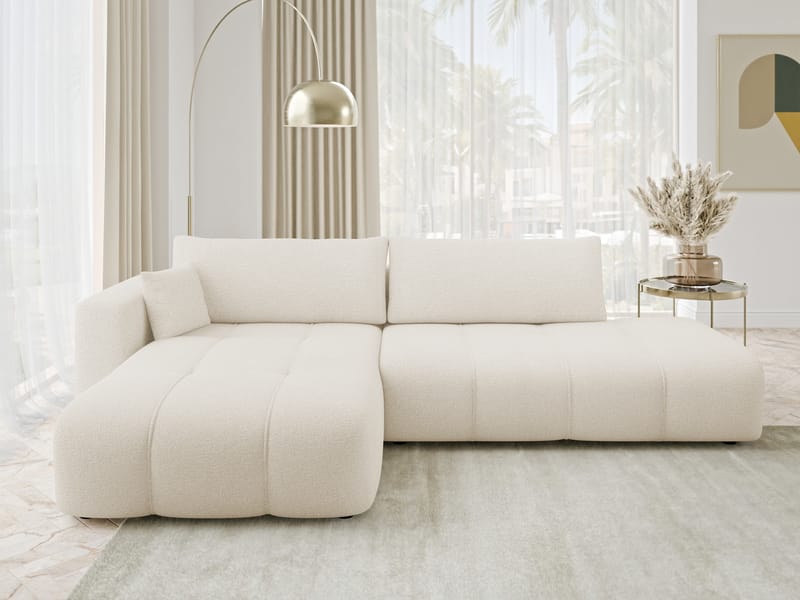 Flo Bäddsoffa med Divan 4-sits - Vit - Möbler - Soffa - Bäddsoffa - Bäddsoffa divan