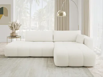 Flo Bäddsoffa med Divan 4-sits - Vit - Möbler - Soffa - Bäddsoffa - Bäddsoffa divan