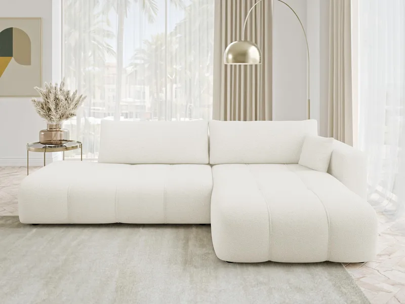 Flo Bäddsoffa med Divan 4-sits - Vit - Möbler - Soffa - Bäddsoffa - Bäddsoffa divan