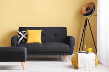 Florli Bäddsoffa 155 cm - Svart - Möbler - Soffa - Bäddsoffa - Bäddsoffa längsbäddad