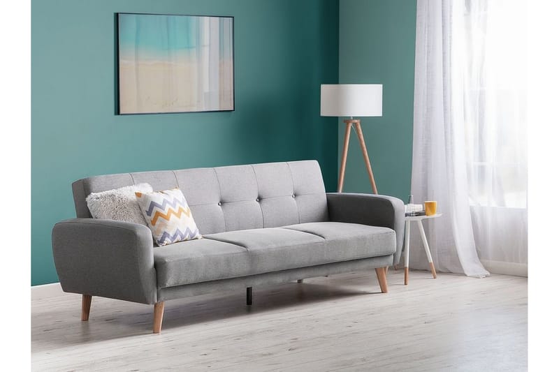 Florli Bädssofa 214 cm - Grå - Möbler - Soffa - Bäddsoffa - Bäddsoffa längsbäddad