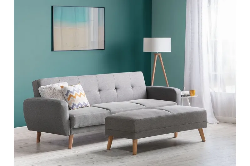 Florli Bädssofa 214 cm - Grå - Möbler - Soffa - Bäddsoffa - Bäddsoffa längsbäddad