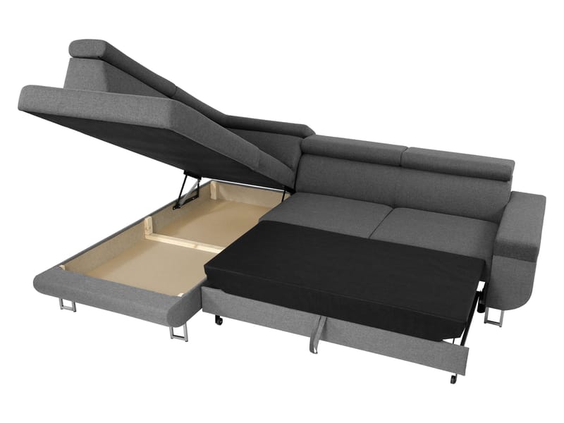Fonti 3-sits Bäddsoffa med schäslong och förvaring - Möbler - Soffa - Bäddsoffa - Hörnbäddsoffa