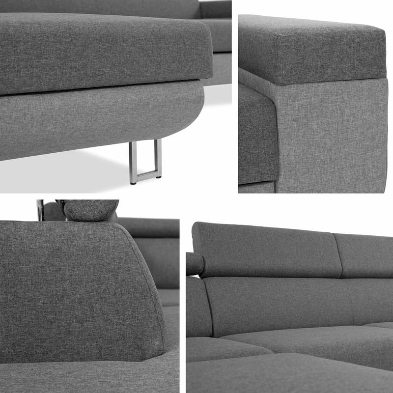Fonti 3-sits Bäddsoffa med schäslong och förvaring - Möbler - Soffa - Bäddsoffa - Hörnbäddsoffa