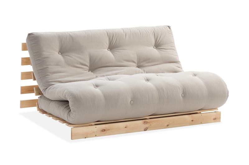 Bäddsoffa Roots Raw Beige/Trä/Natur - Karup Design - Futon soffa