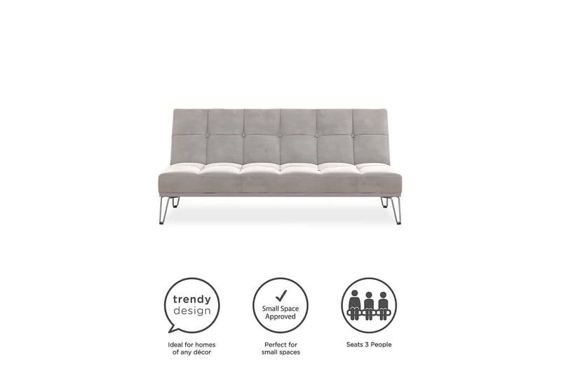 Elle Futon Sammet/Grå - Novogratz - Möbler - Soffa - Bäddsoffa - Futon - Futon soffa