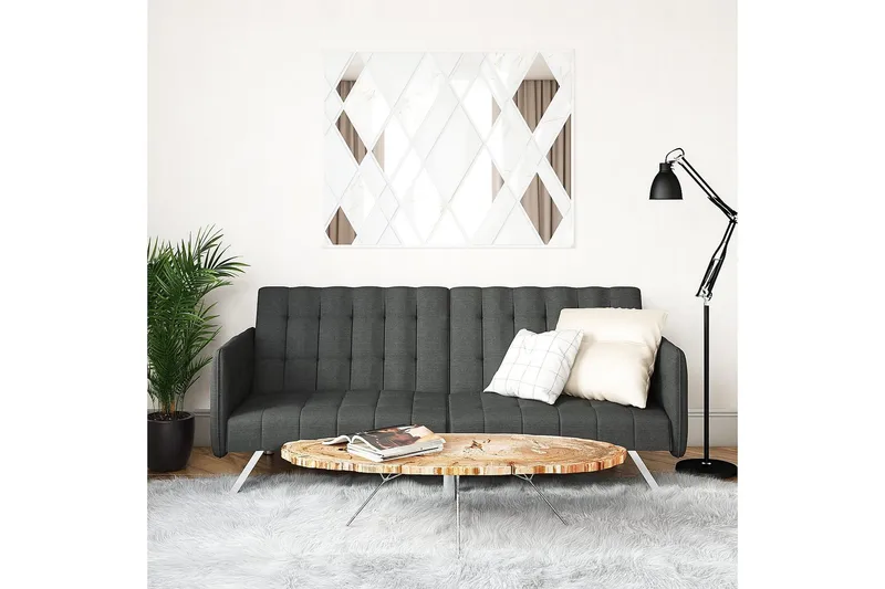 Emily Futon Linnegrå - Dorel Home - Möbler - Soffa - Bäddsoffa - Futon - Futon soffa