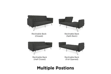 Emily Futon Linnegrå - Dorel Home - Möbler - Soffa - Bäddsoffa - Futon - Futon soffa