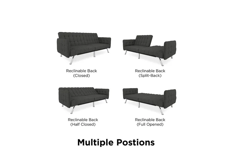 Emily Futon Linnegrå - Dorel Home - Möbler - Soffa - Bäddsoffa - Futon - Futon soffa