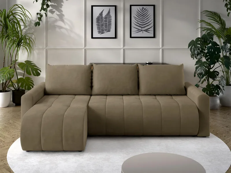 Fynrican 3-sits Bäddsoffa med divan - Polo 875 (brun) - Möbler - Soffa - Bäddsoffa - Hörnbäddsoffa