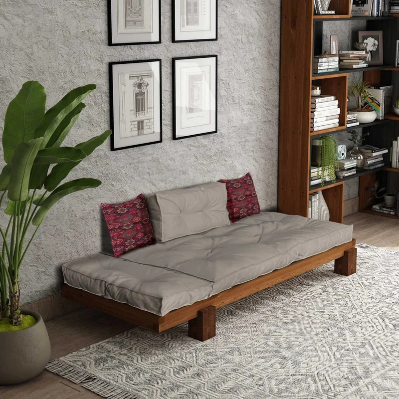 Fynros 2-sits Bäddsoffa - Beige/Natur - Möbler - Soffa - Bäddsoffa - 2 sits bäddsoffa