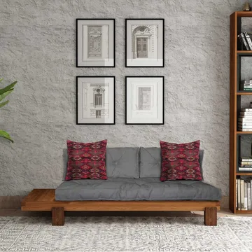 Fynros 2-sits Bäddsoffa - Grå/Natur - Möbler - Soffa - Bäddsoffa - 2 sits bäddsoffa