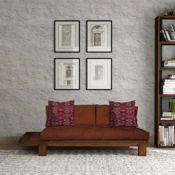 Fynros 2-sits Bäddsoffa - Mörkröd - Möbler - Soffa - Bäddsoffa - 2 sits bäddsoffa